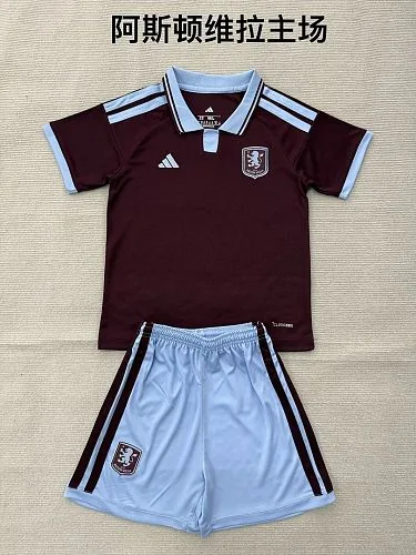 Equipamento infantil do Aston Villa: Camisola de futebol da época 2026/27 (Tamanhos 16-28)