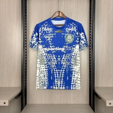 Men#039;s Palmeiras 2026/27 Blue Goalkeeper Spider Edition Jersey S-4XL All Sponsors