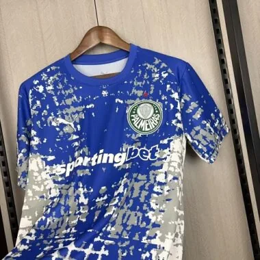 Men#039;s Palmeiras 2026/27 Blue Goalkeeper Spider Edition Jersey S-4XL