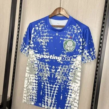 Men#039;s Palmeiras 2026/27 Blue Goalkeeper Spider Edition Jersey S-4XL