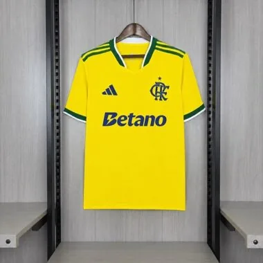 Men#039;s Flamengo 2026/27 Yellow Jersey All Sponsors S-4XL