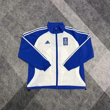 Retro 2006 Greece blue white Windbreaker Jacket (S-2XL)