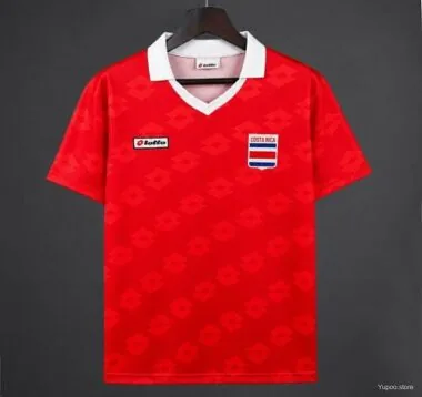 Camisa retro da seleção da Costa Rica de 1990, tamanhos S a 2XL