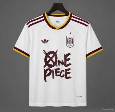 Camisola de homem Men#039 Espanha x One Piece, edição especial para os jogos fora de casa do Mundial de 2026 (S-4XL)