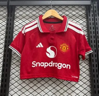 Women#039;s Crop Top Manchester United 2026/27 Home Jersey (S-2XL)
