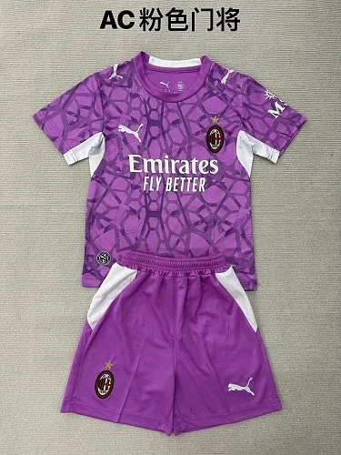 AC Milan 2026/27 Purple Goalkeeper Kids kit Size16-28