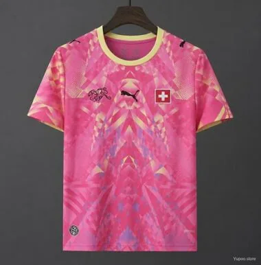 Camisa rosa de guarda-redes da Suíça para o Mundial de 2026, tamanhos S-4XL