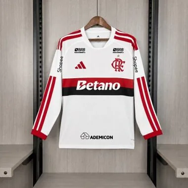 Men#039;s Flamengo 2026/27 Away Long Sleeve Jersey All Sponsors S-4XL