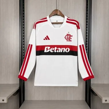 Men#039;s Flamengo 2026/27 Away Long Sleeve Jersey All Sponsors S-4XL