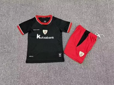 Equipamento infantil do Athletic de Bilbau 2026/27 - Camisolas de futebol fora de casa, tamanhos 16-28