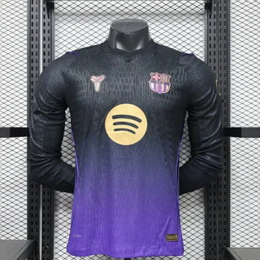 Camisa de jogo fora de casa do Barcelona 2026/27, de manga comprida, versão jogador, tamanhos S-2XL