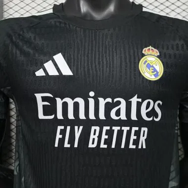Mens Real Madrid 2026/27 Black Goalkeeper Player Version Jersey (S-2XL)