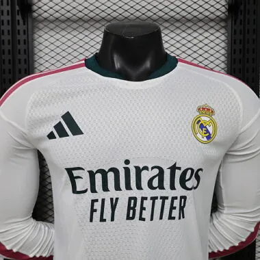 Mens Real Madrid 2026/27 Home Long Sleeve Player Version Jersey (S-2XL)