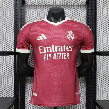 Camisola do Real Madrid 2026/27, terceira camisola de jogo fora, versão para jogador, tamanhos S-2XL