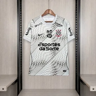 Men#039;s Corinthians 2026/27 Gray Goalkeeper Jersey All Sponsors S-4XL
