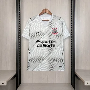 Men#039;s Corinthians 2026/27 Gray Goalkeeper Jersey All Sponsors S-4XL