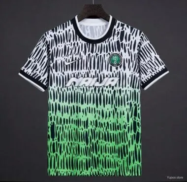 2026 Camisola pré-jogo da Seleção Nacional da Nigéria x Slawn Nike, tamanhos S-2XL