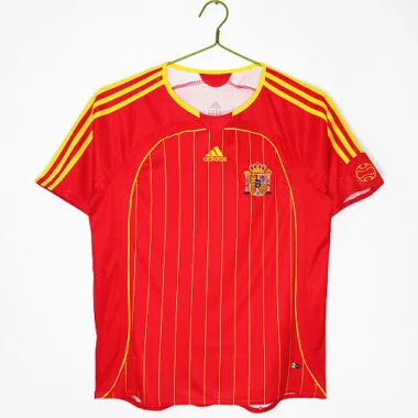 Camisola de futebol retro da Espanha 2006 - Tamanhos S a 2XL