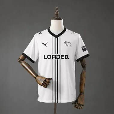 Camisa de futebol do Derby County para a época 2026/27 (jogo em casa), tamanhos S-4XL