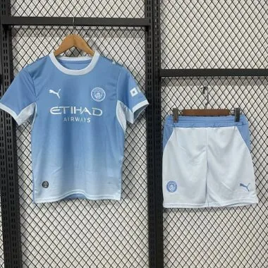 Equipamento infantil do Manchester City 2026/27 – Camisola de futebol de jogo em casa, tamanhos 16-28