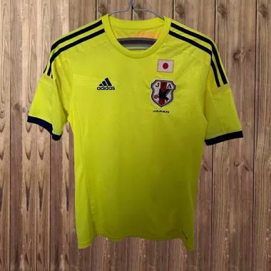 Retro Japan 2014 Yellow Goalkeeper Soccer Jersey (S-2XL)