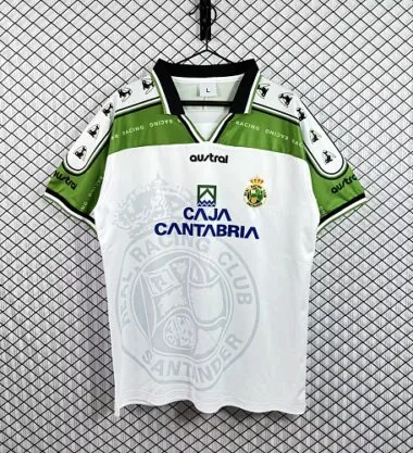 Camisa de jogo em casa do Retro Racing de Santander 1997/98, tamanhos S-2XL