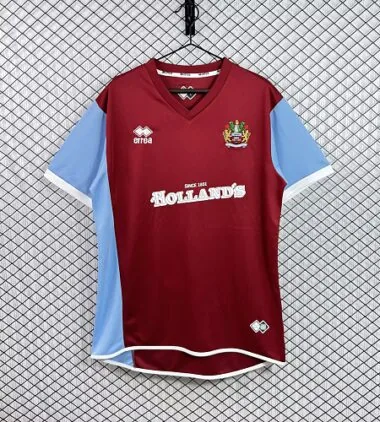 Camisa de futebol retro do Burnley da época 2008/09 (jogo em casa), tamanhos S-2XL