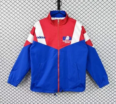 Casaco retro de 1994, EUA, azul e vermelho, tamanho S-2XL