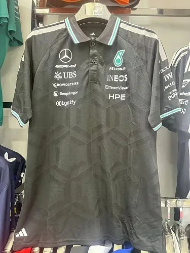 Polo Mercedes F1 negro 2026, talla S-5XL