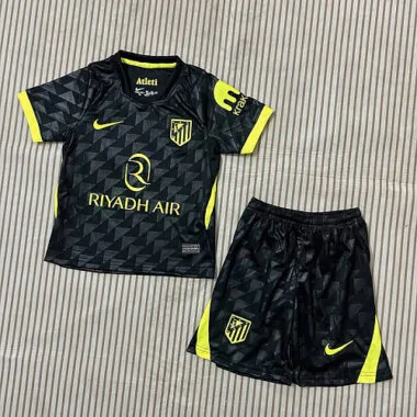 Conjunto infantil do Atlético de Madrid 2026/27 – Camisola de futebol fora de casa, tamanhos 16-28