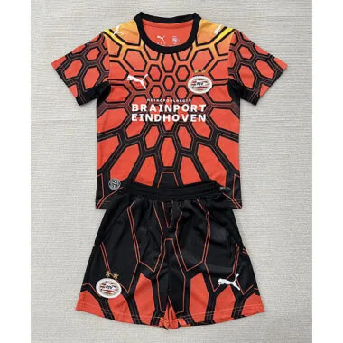 Equipamento Infantil PSV 2026/27 Camisola de guarda-redes laranja de futebol, tamanhos 16-28