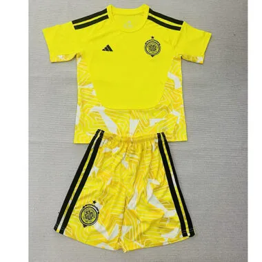Equipamento Infantil Celtic 2026/27 - Camisola de guarda-redes amarela de futebol, tamanho 16-28