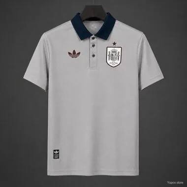 Espanha 2026 Polo cinzenta Tamanho S-2XL