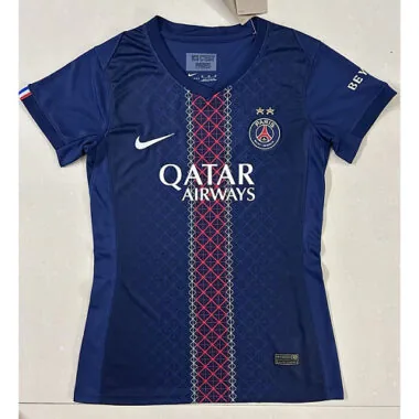 Damesvoetbalshirt PSG 2025/26 met twee sterren, thuisuitvoering, maten S-2XL
