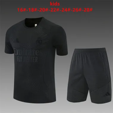 Real Madrid 2026/27 All Black Training Kids kit Jerseys SIZE 16-28