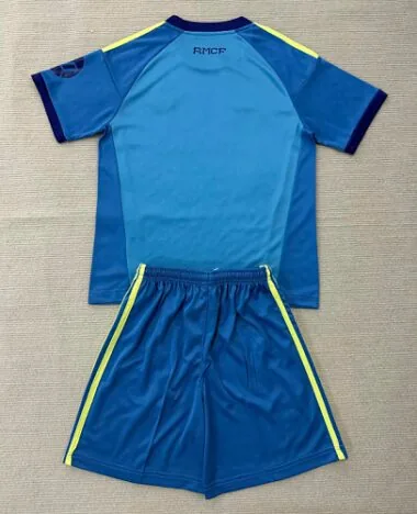 Real Madrid 2026/27 Blue Goalkeeper Kids Kit Jersey (Size 16-28)