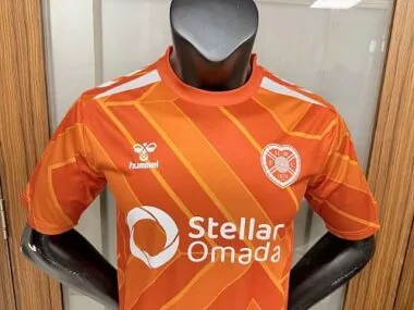 Heart of Midlothian 2026/27 Orange Pre-Match Jersey (S-4XL)