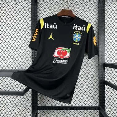 Mens Brazil 2026 World Cup Pre-Match Jersey With All Sponsors Size S-4XL