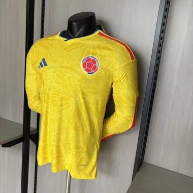 Colombia 2026 World Cup Home Jersey Player Version Long Sleeve (S-4XL)