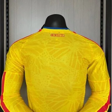 Colombia 2026 World Cup Home Jersey Player Version Long Sleeve (S-4XL)