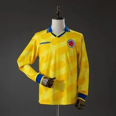 Retro 1994 Colombia Home Jersey Long Sleeve S-XXL