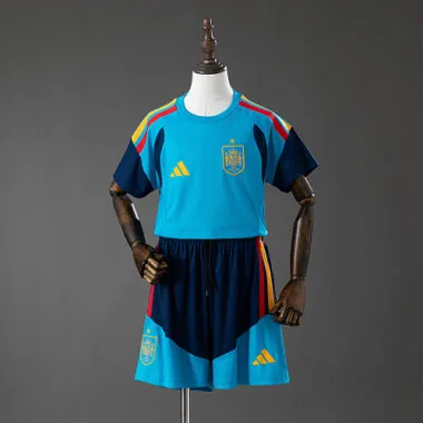 Spain 2026 Blue Training kids Soccer jersey 16-28