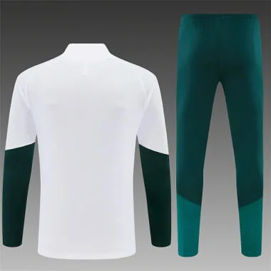 Real Madrid 2026/27 White And Green training Suit half zip (S-2XL)