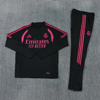 Real Madrid 2026/27 Black And Rose training Suit half zip (S-2XL)