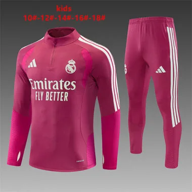 Real Madrid 2026/27 Rose Half zipper training clothes Kid Size 10-18
