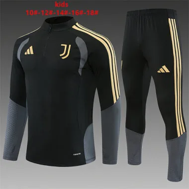 Juventus 2026/27 Black Half zipper training clothes Kid Size 10-18
