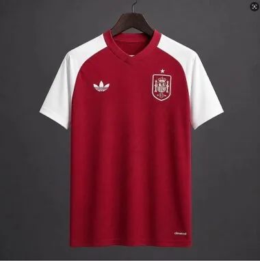 2026 Spain Pre-Match Red&White Jersey S-4XL