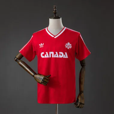 Retro Canada 1986 home soccer Jersey Size S-2XL