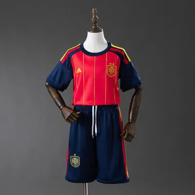 Spain 2026 Home 2-Star Champion Edition Kids Kit Jersey (Size 16-28)