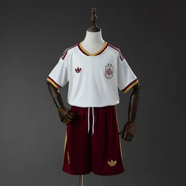 Spain 2026 Away 2-Star Champion Edition Kids Kit Jersey Size 16-28